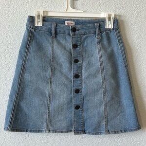 Mossimo Supply Co. Blue Denim A-Line Skirt